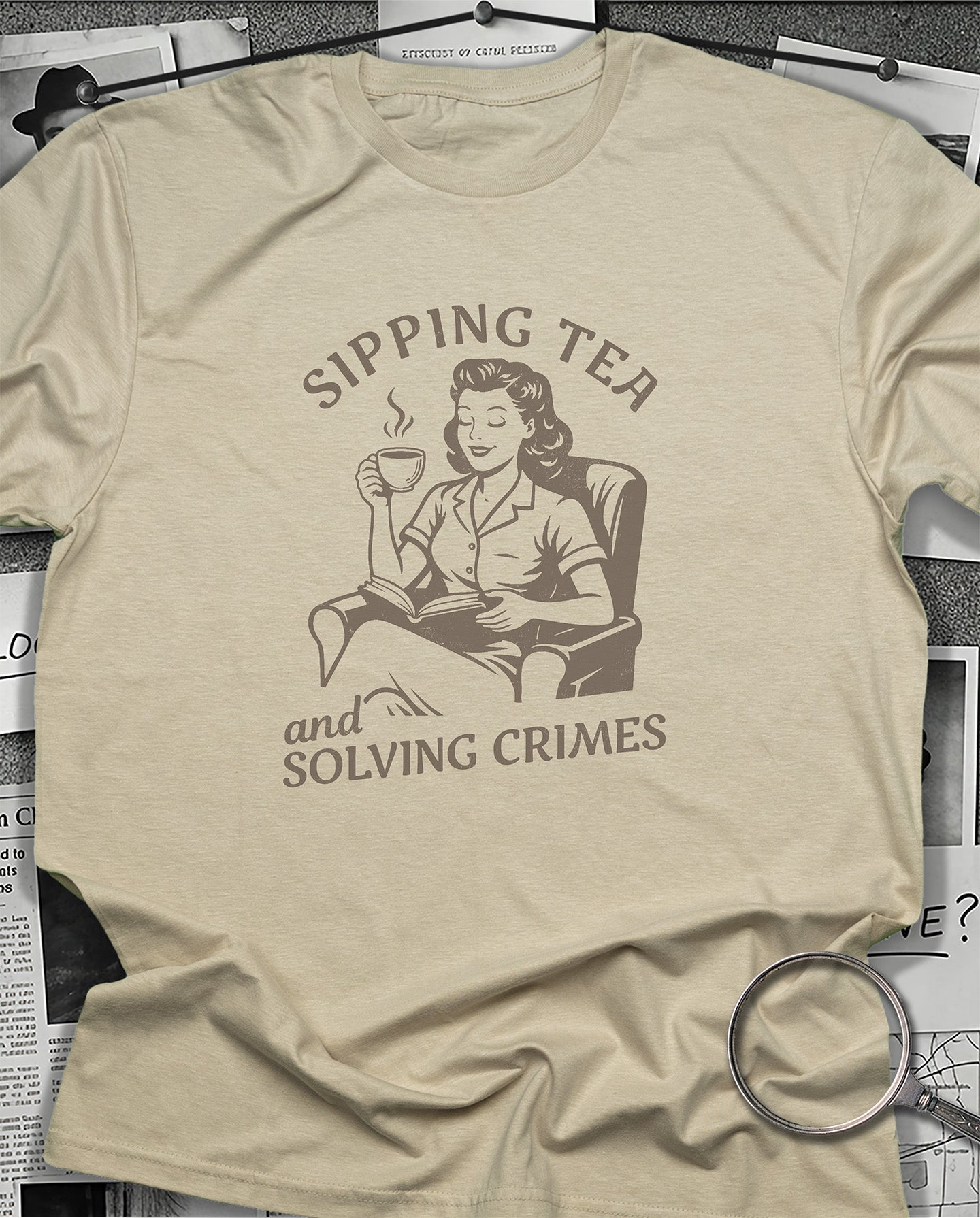 Sipping Tea Solving Crimes T-Shirt