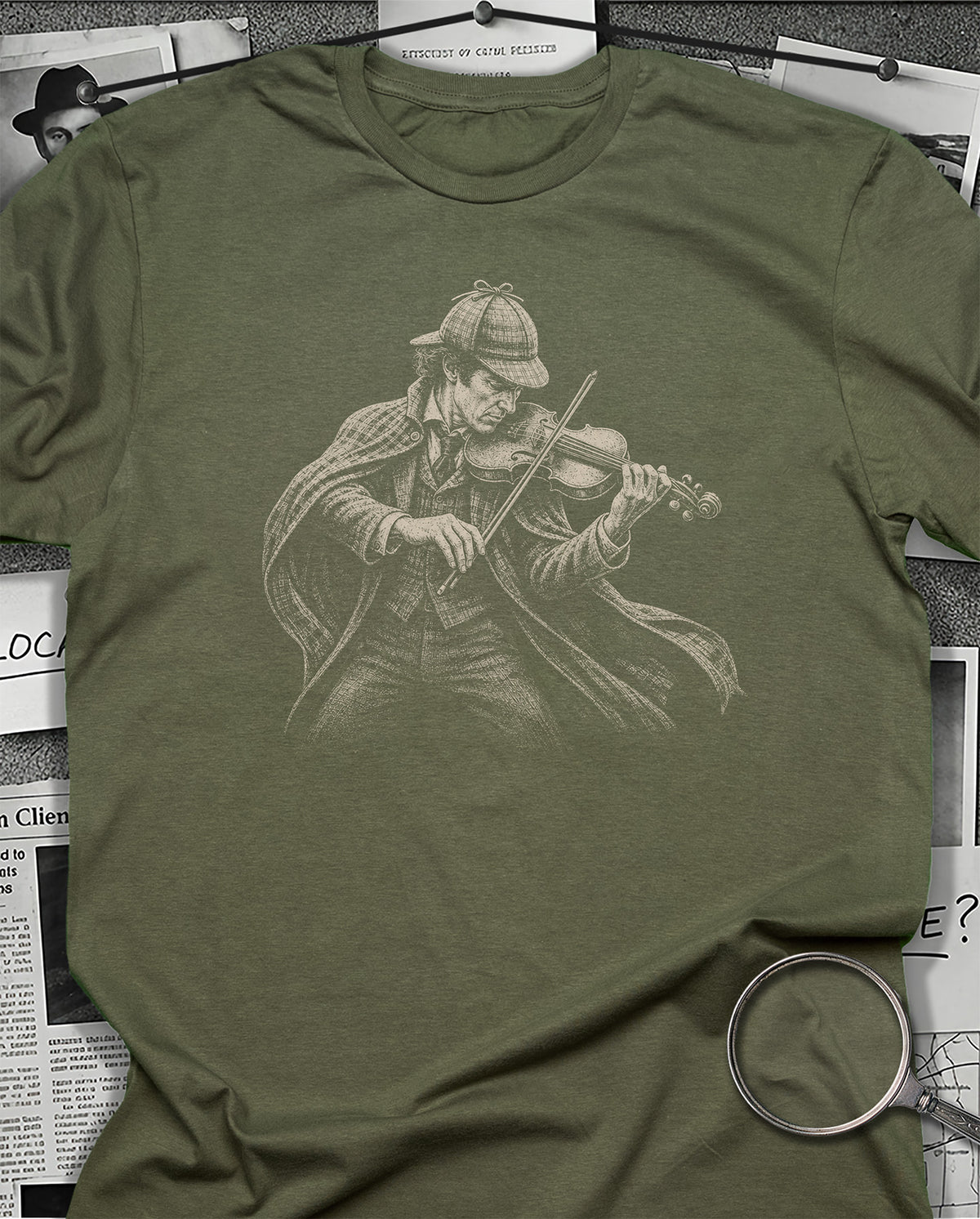 Sherlock Playing Violin T-Shirt