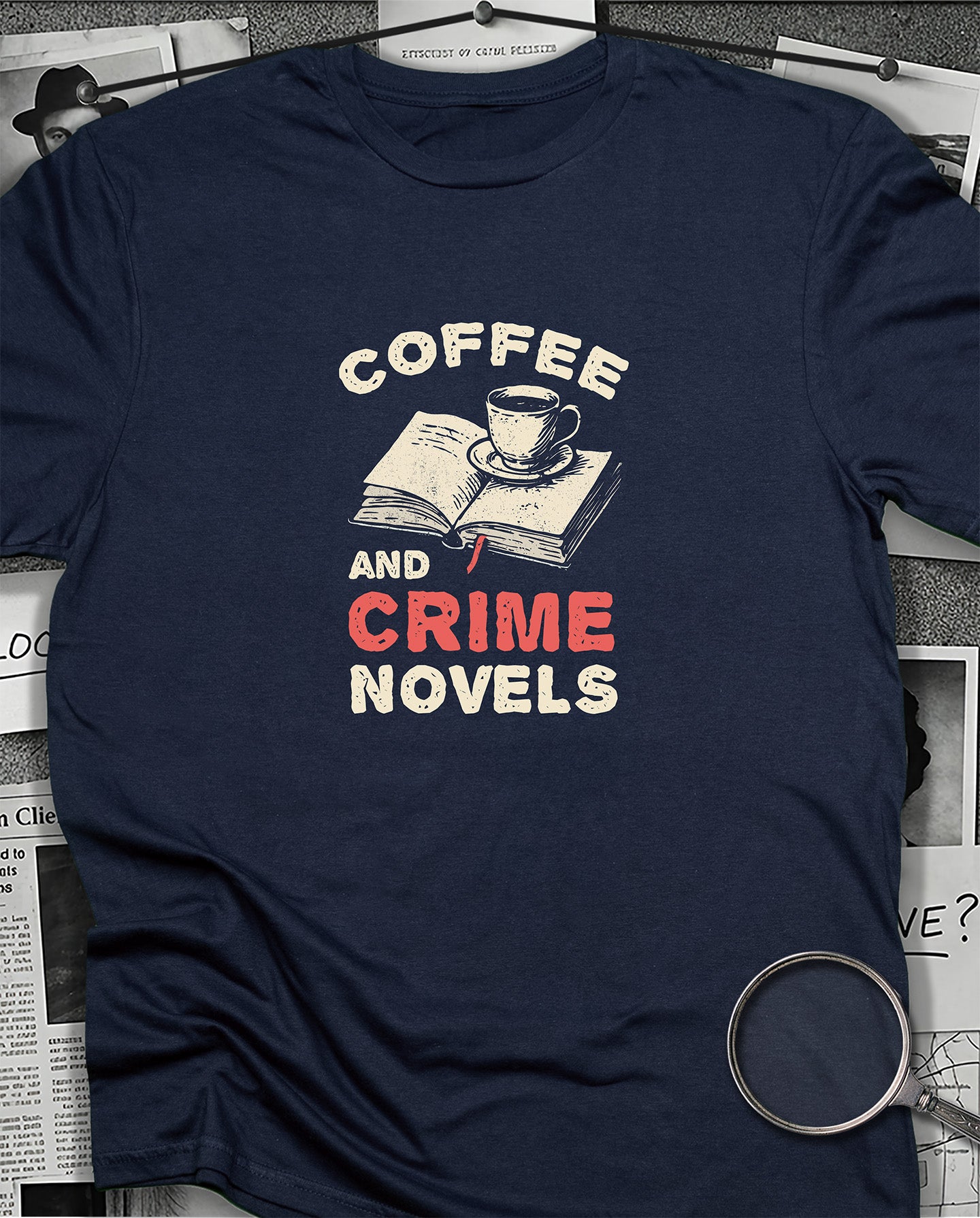 Coffee and Crime Novels T-Shirt