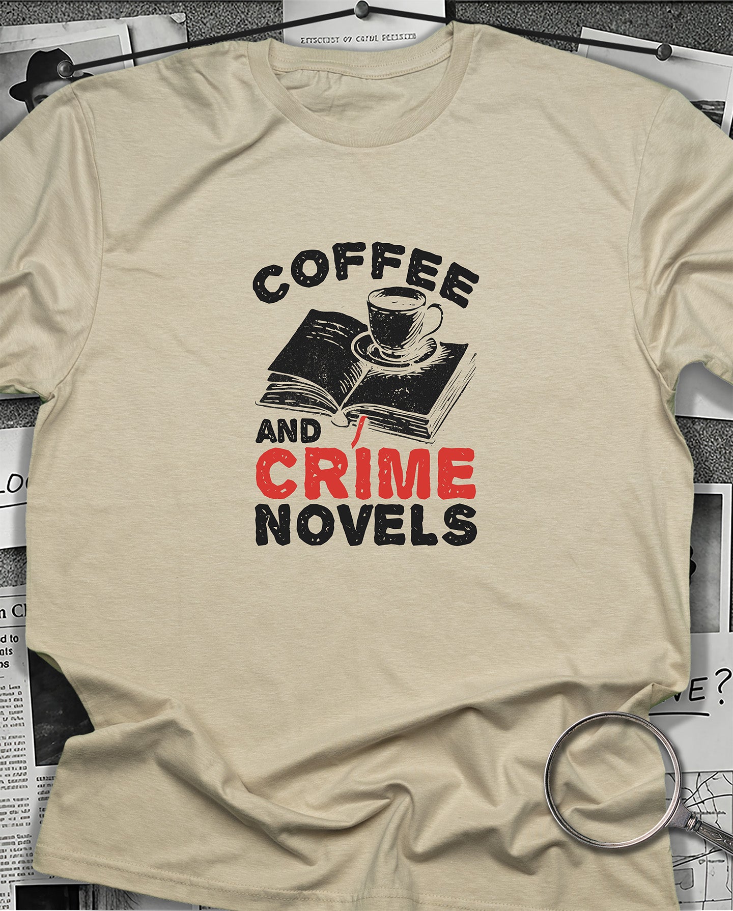 Coffee and Crime Novels T-Shirt