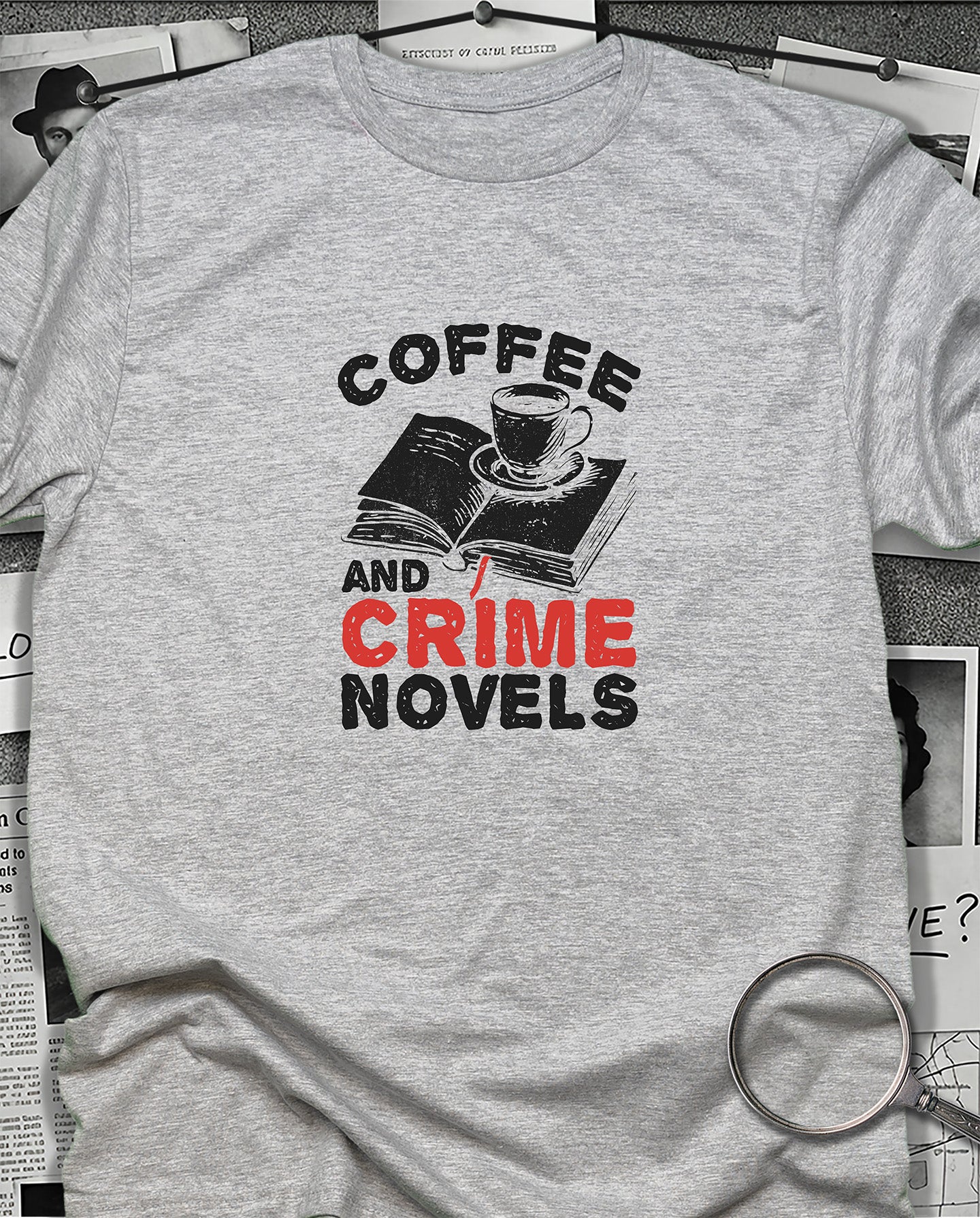Coffee and Crime Novels T-Shirt