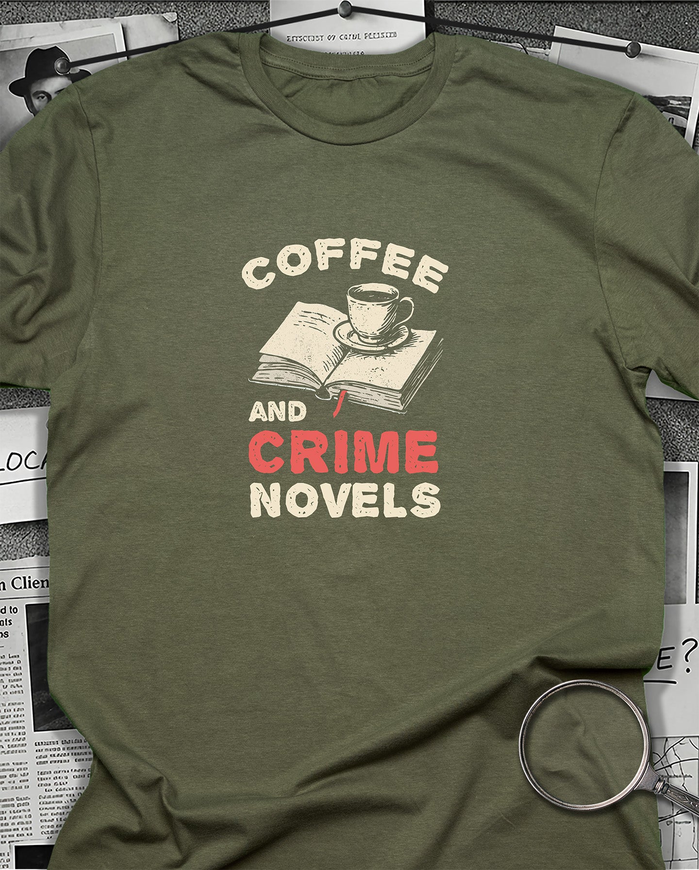 Coffee and Crime Novels T-Shirt
