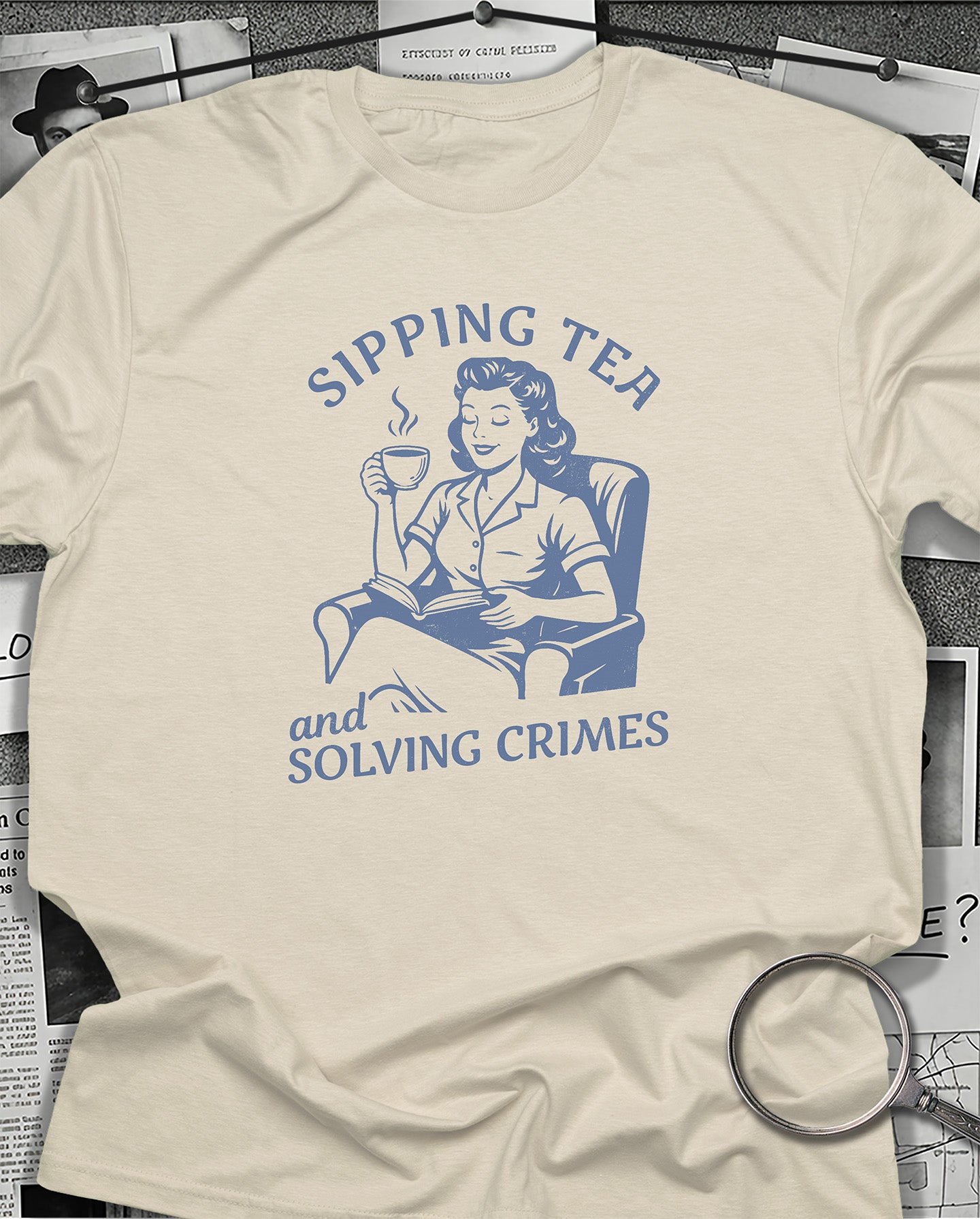 Sipping Tea Solving Crimes T-Shirt