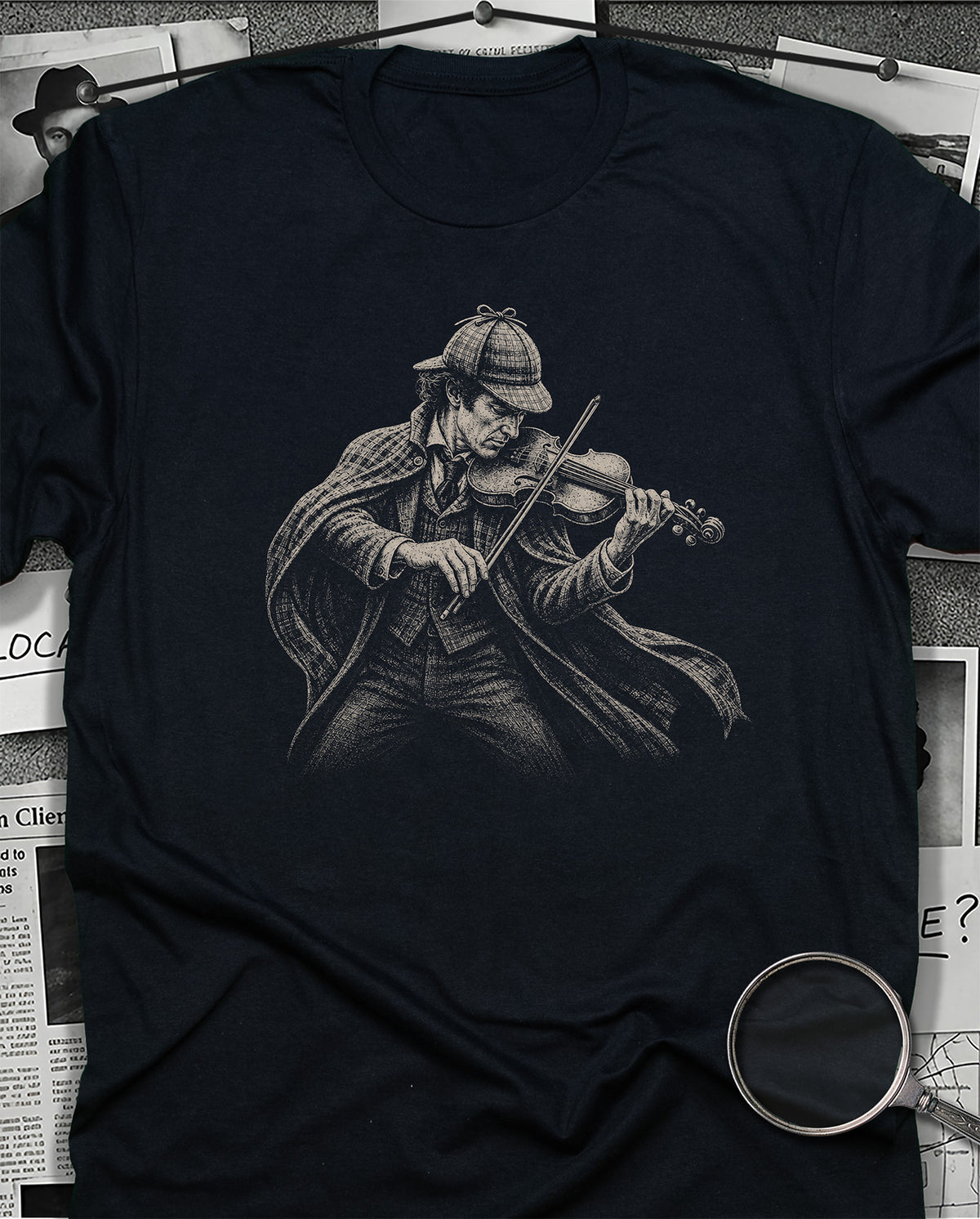 Sherlock Playing Violin T-Shirt